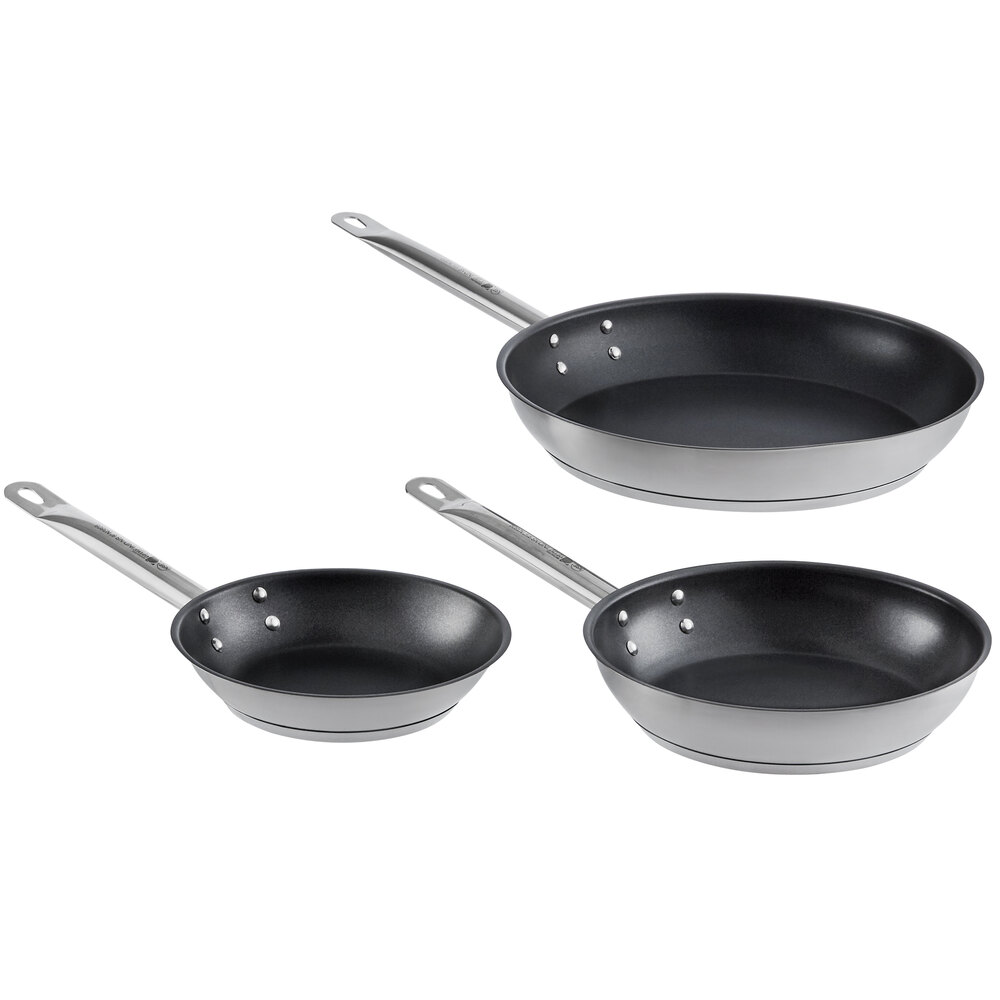 Vollrath Optio 3Piece NonStick Fry Pan Set 8", 9 1/2", 12 1/2" Pans