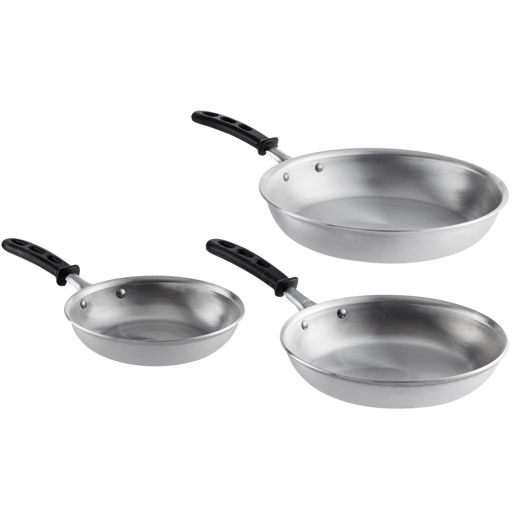 Vollrath WearEver 3Piece Aluminum Fry Pan Set with Black Silicone