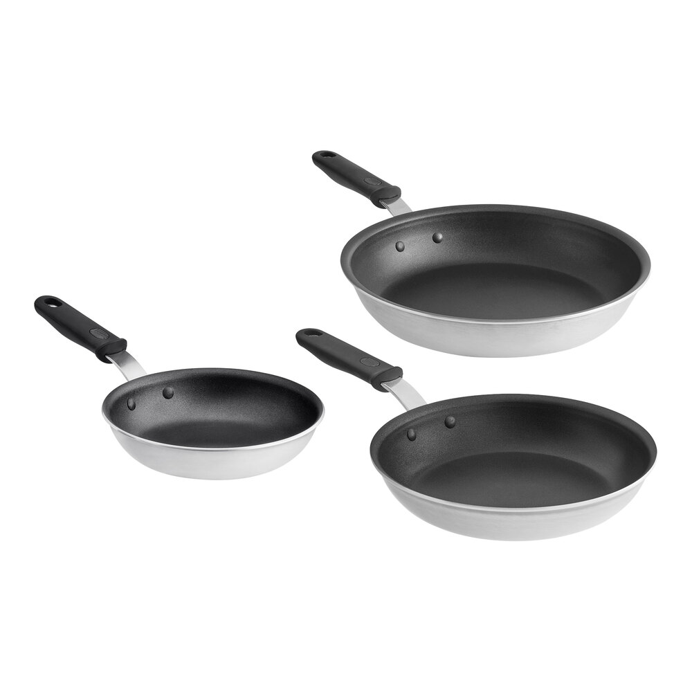 Vollrath Wear-Ever 3-Piece Aluminum Non-Stick Fry Pan Set with