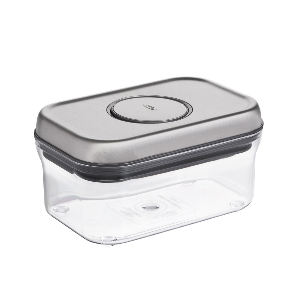 OXO 3114200 .5 Qt. SteeL POP Rectangular Container with Stainless Steel