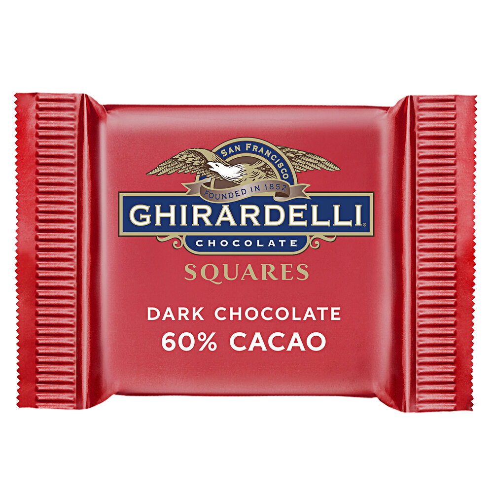 Ghirardelli IndividuallyWrapped Dark Chocolate 60 Cacao Squares 540