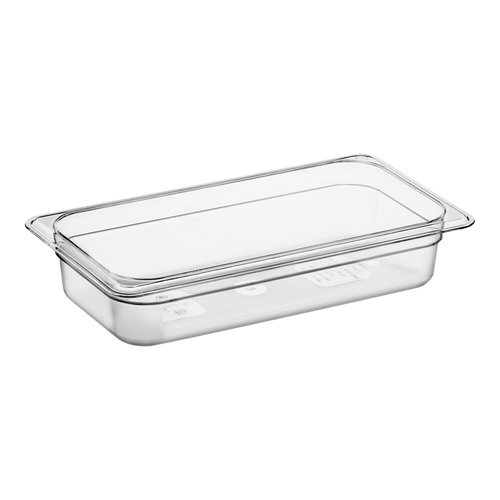 Cambro 32CW135 Camwear® 1/3 Size Clear Polycarbonate Food Pan - 2