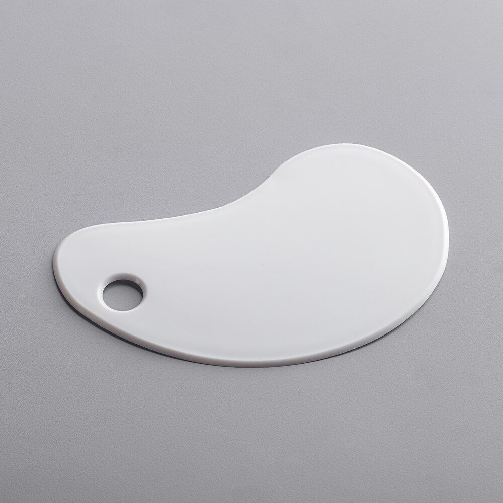 White Plastic Bowl Scraper 6.5" x 4"