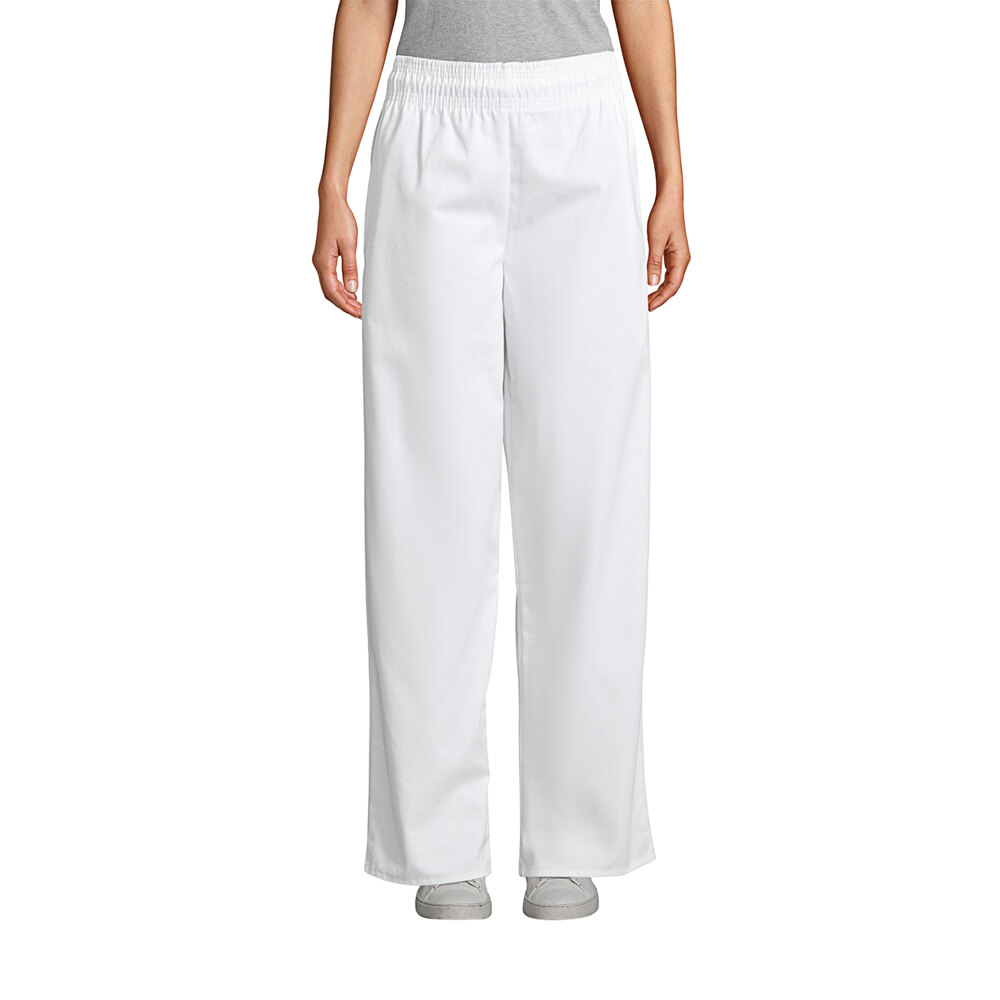 Threads 4000 Unisex White Customizable Classic Chef Pants M