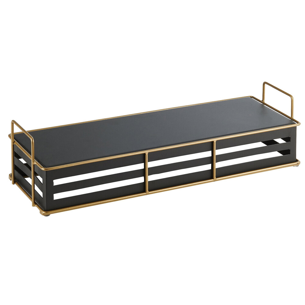 Cal-Mil 22087-5-90 Empire Rectangle Black Metal Riser - 20