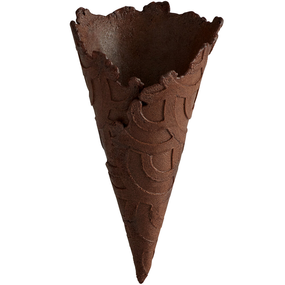 The Konery Dark Chocolate Waffle Cones 144/Case