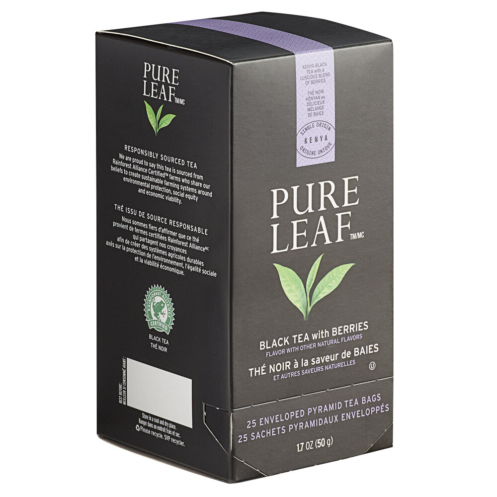 Is Pure Leaf Black Tea Good For You Pure Leaf Black Tea with Berries Pyramid Tea Sachets - 25/Box