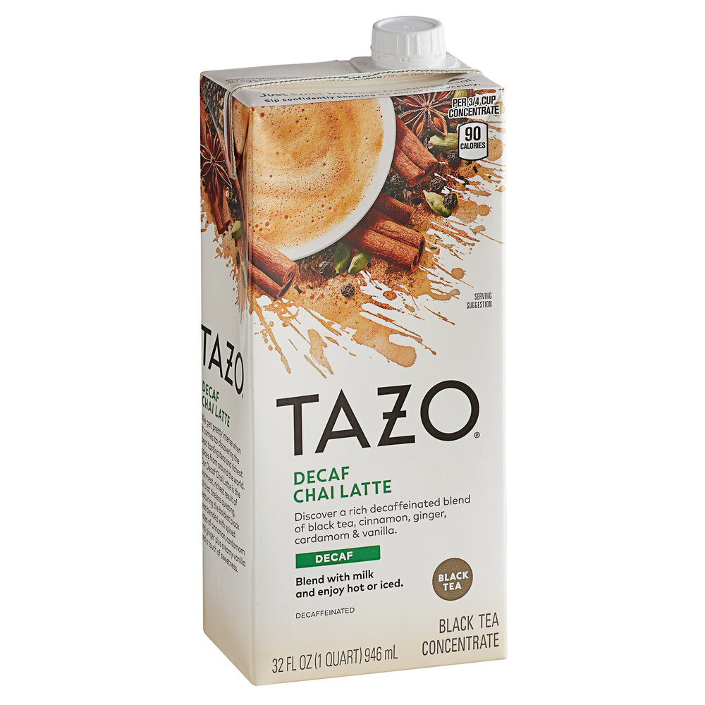 Tazo 32 fl. oz. Decaf Chai Tea Latte 1:1 Concentrate