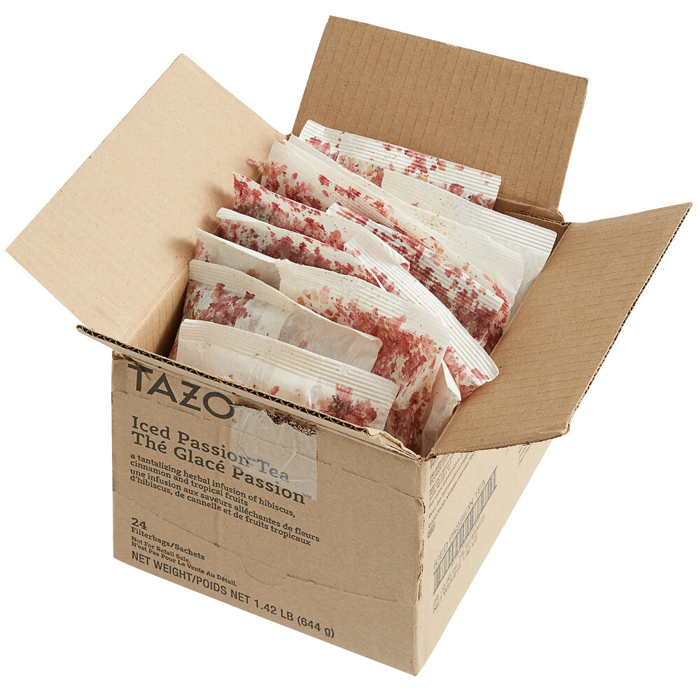 Tazo 1 Gallon Passion Herbal Iced Tea Filter Bags 24/Case