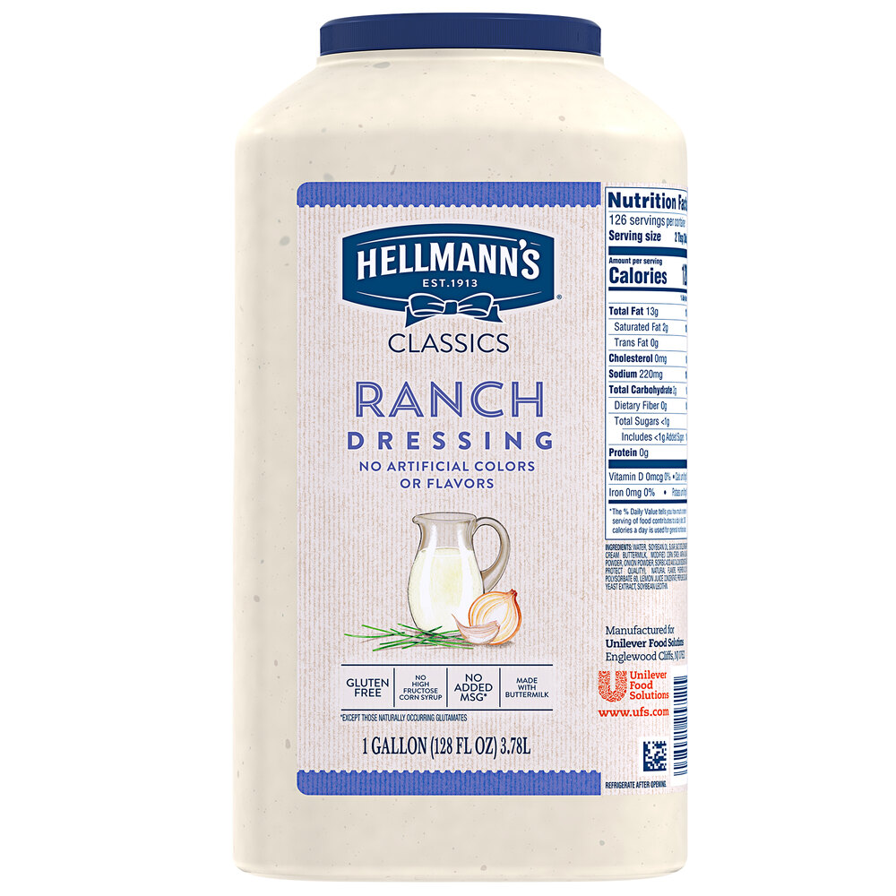 Hellmann's 1 Gallon Creamy Ranch Dressing 4/Case