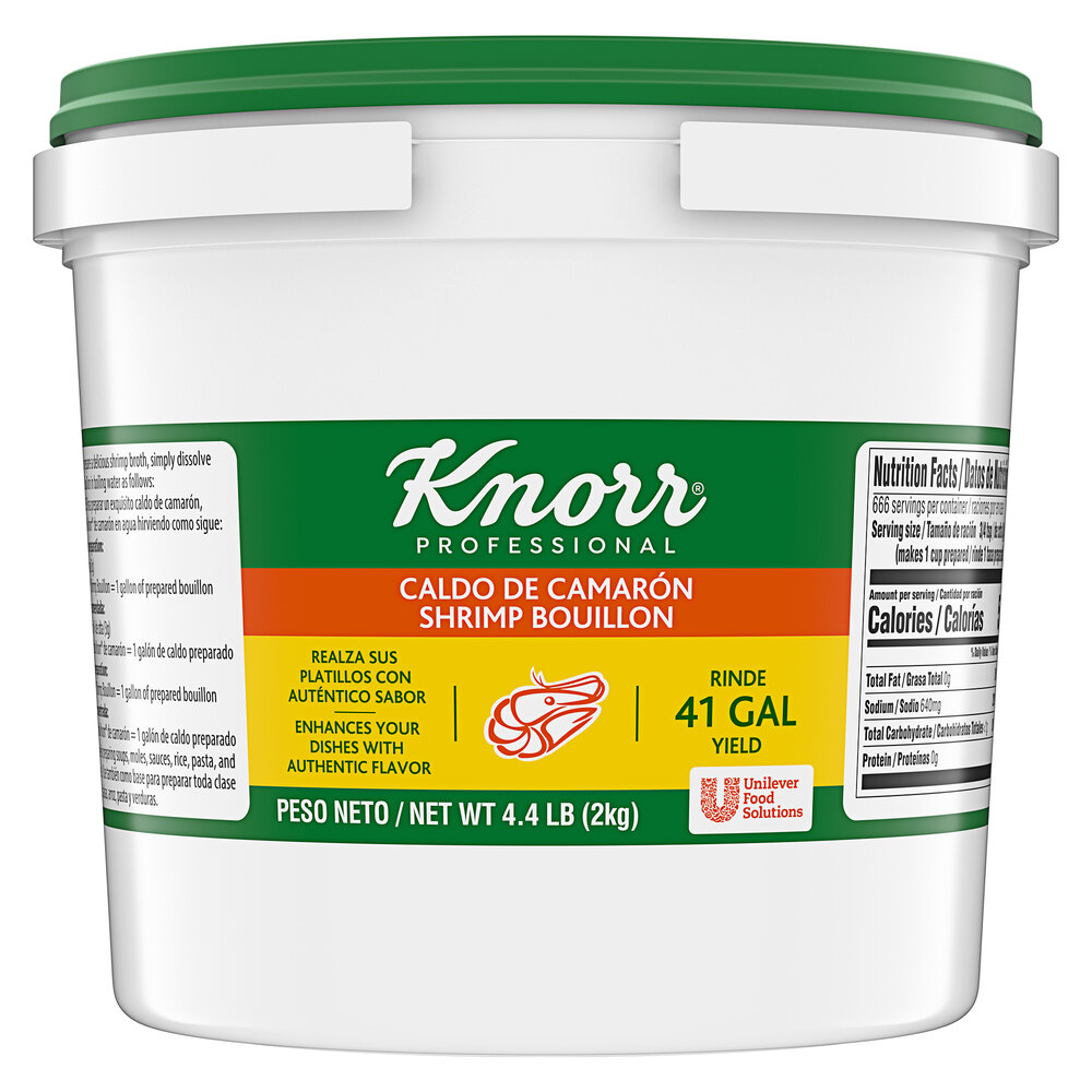 Knorr Caldo de Camaron Shrimp Bouillon Base 4/Case (4.4 lb. Containers)