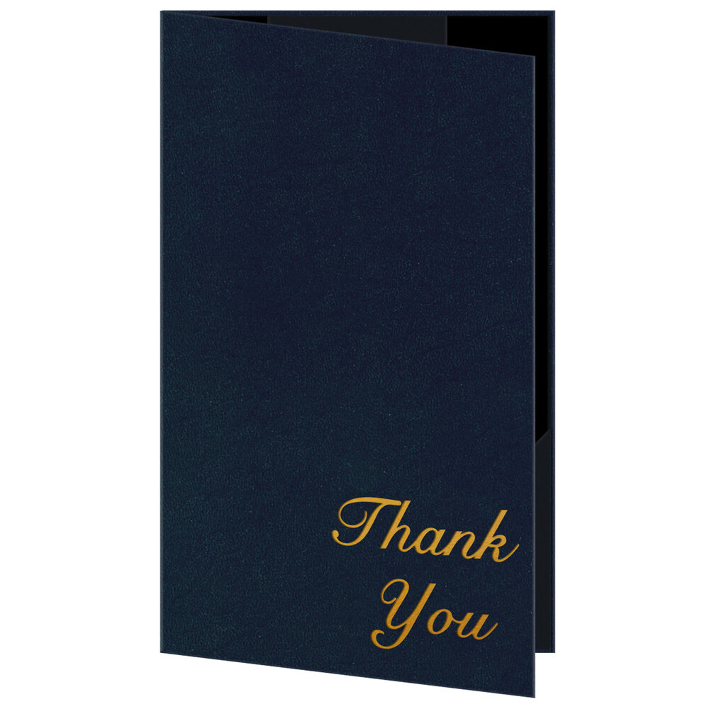 H. Risch 5000HCRCC 5" x 9" Customizable Blue "Thank You" Double Panel