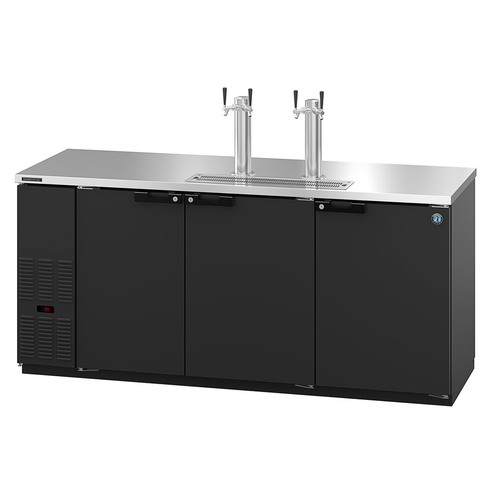 Hoshizaki DD80 Black Double Tap Kegerator Beer Dispenser (4) 1/2 Keg