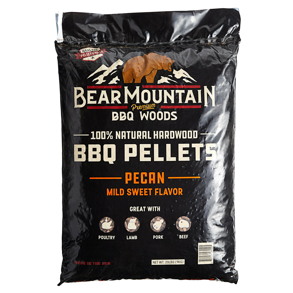 Bear Mountain 100 Natural Hardwood Pecan BBQ Pellets 20 lb.