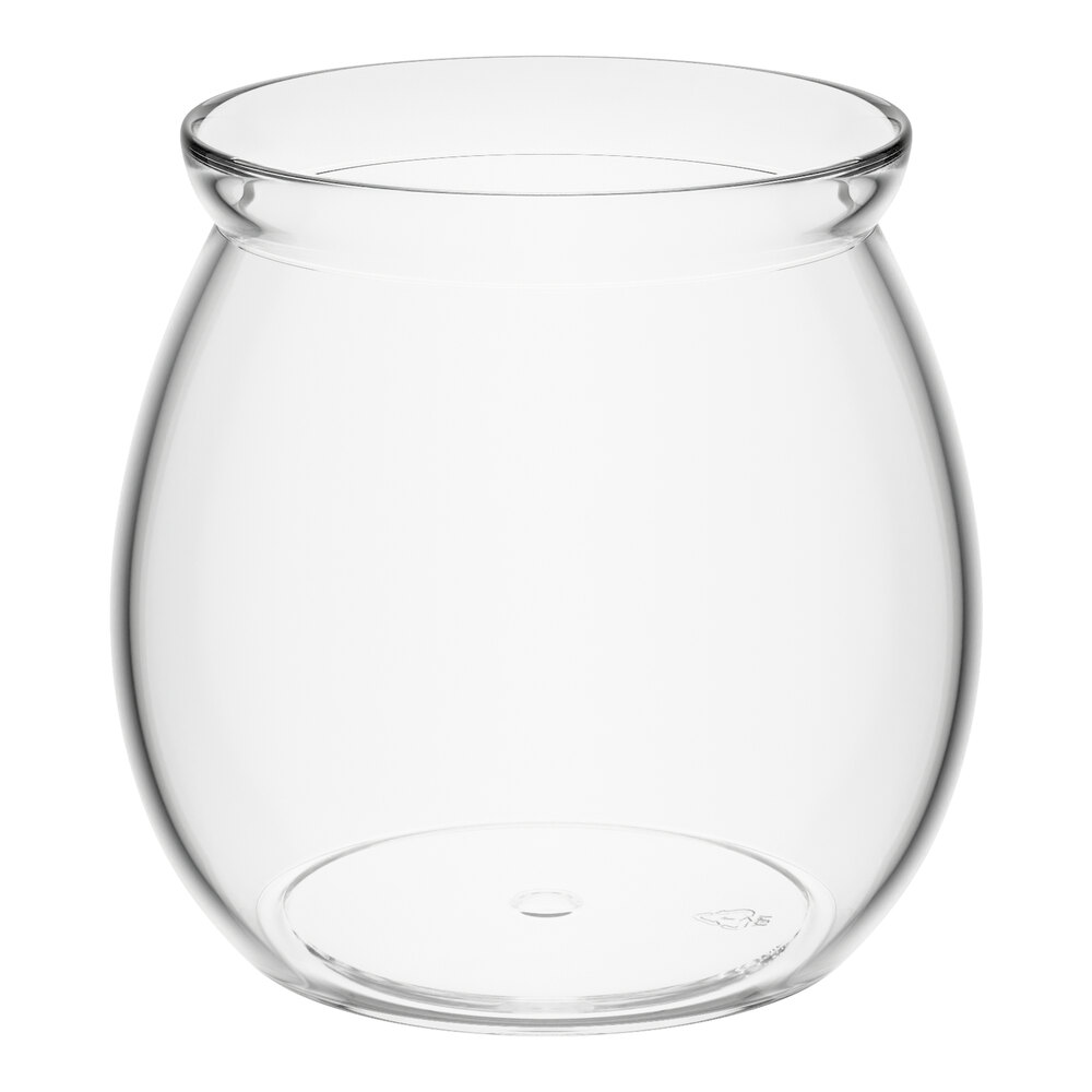 Visions 20 oz. Clear Plastic Stemless Fish Bowl Glass - 24/Case