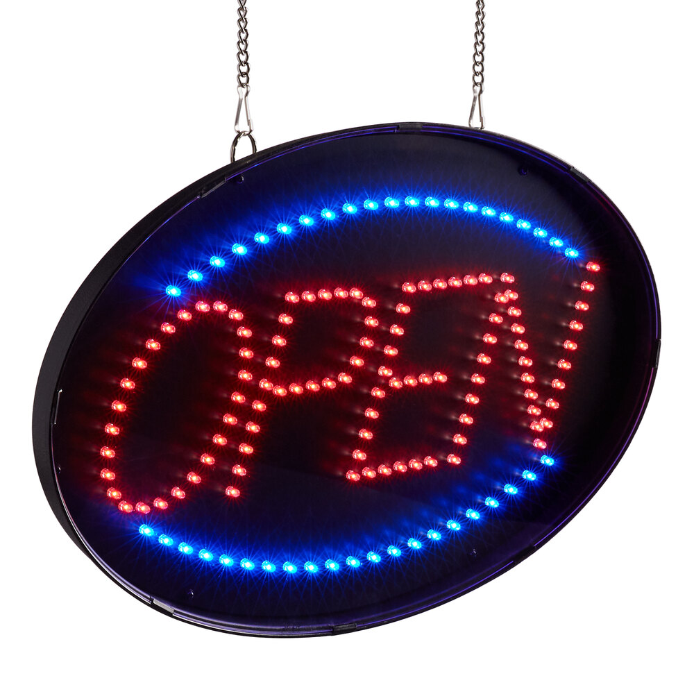 CARESHINE Bright LED 2 in 1 Open & Closed Store Shop Business Sign 9.8x20.47in Display Neon for Hotel Bar Store Library Public Place