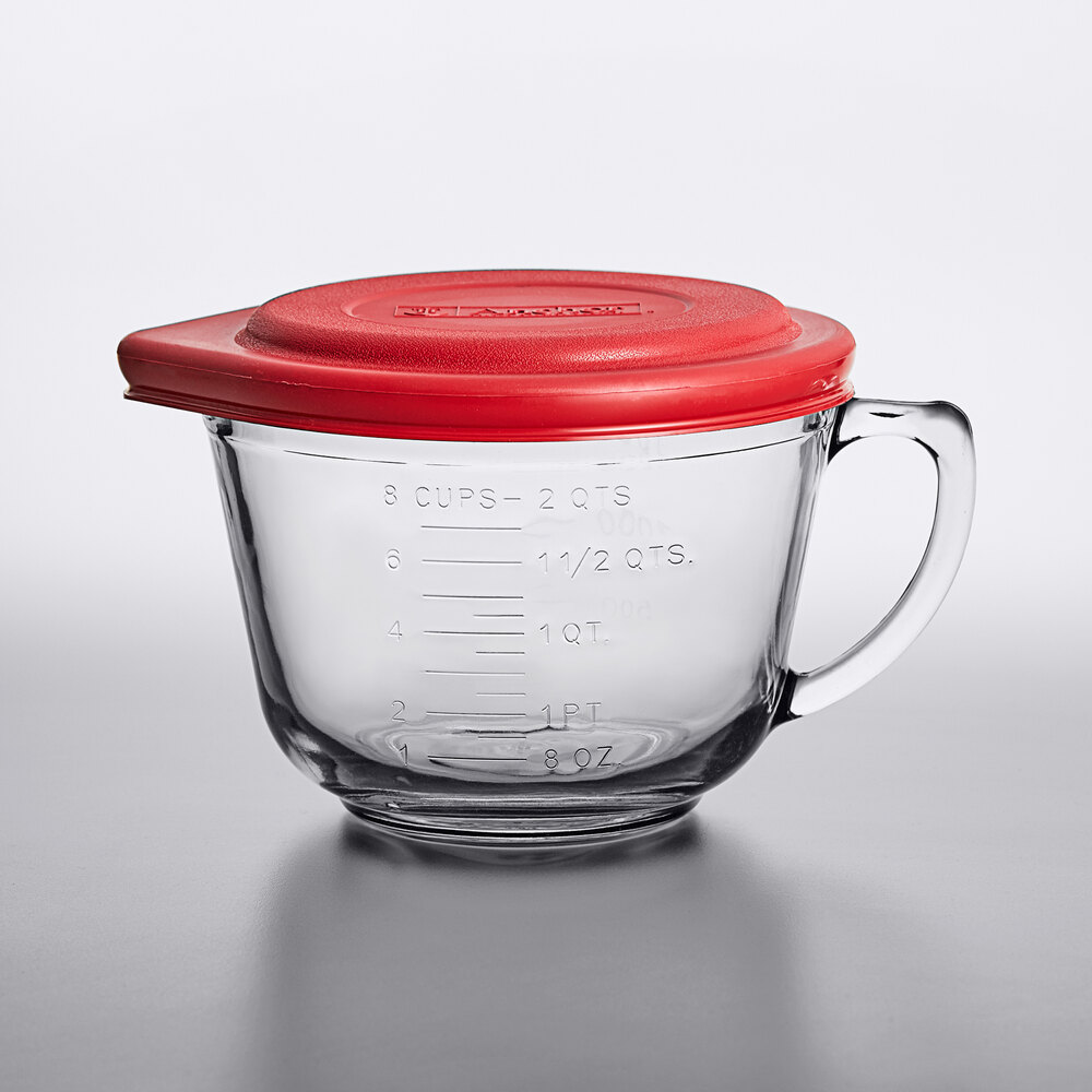Anchor Hocking 91557AHG17 2 Qt. (8 Cups) Glass Measuring Cup / Batter