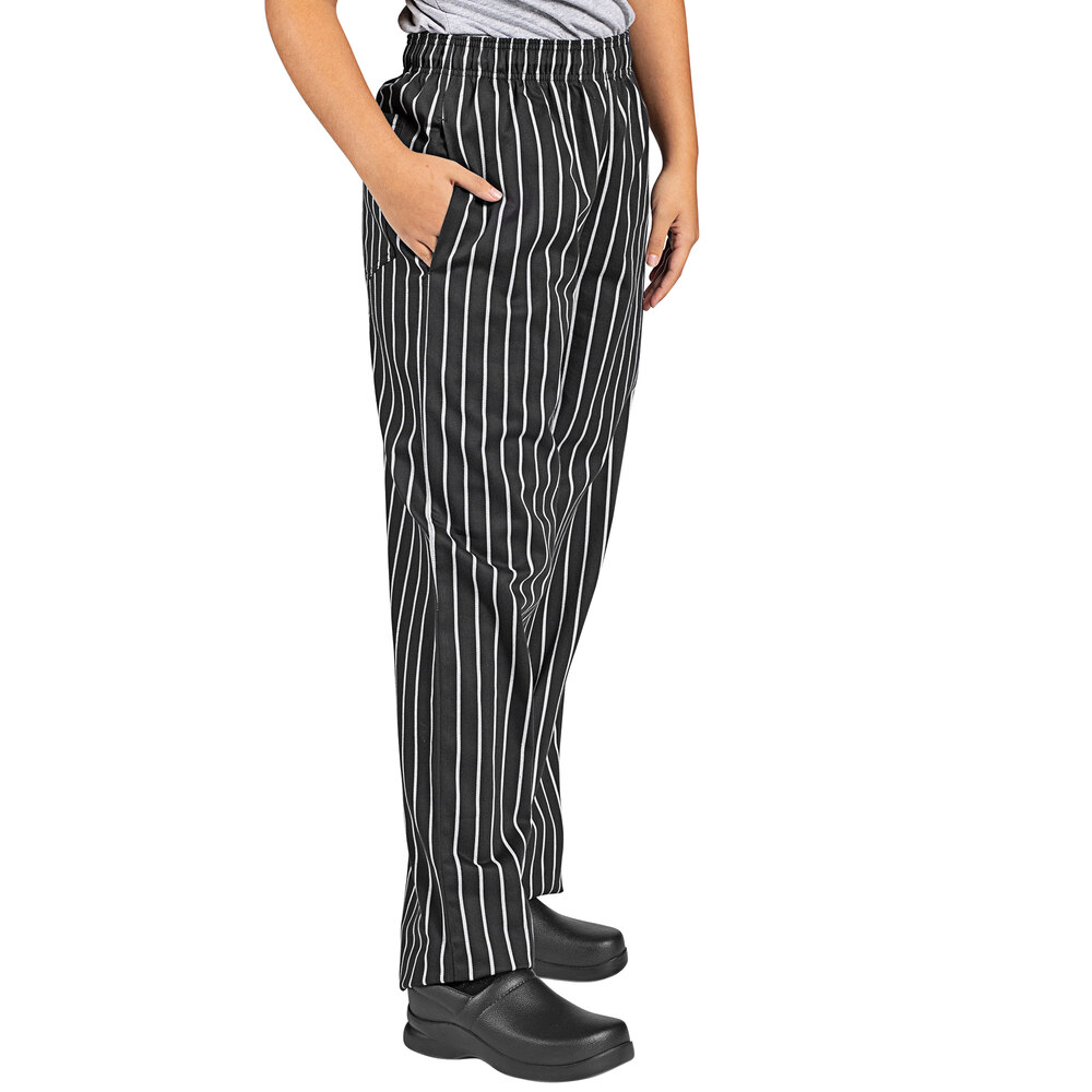 Uncommon Chef 4005C Unisex Chalk Stripe Customizable Classic Chef Pants ...