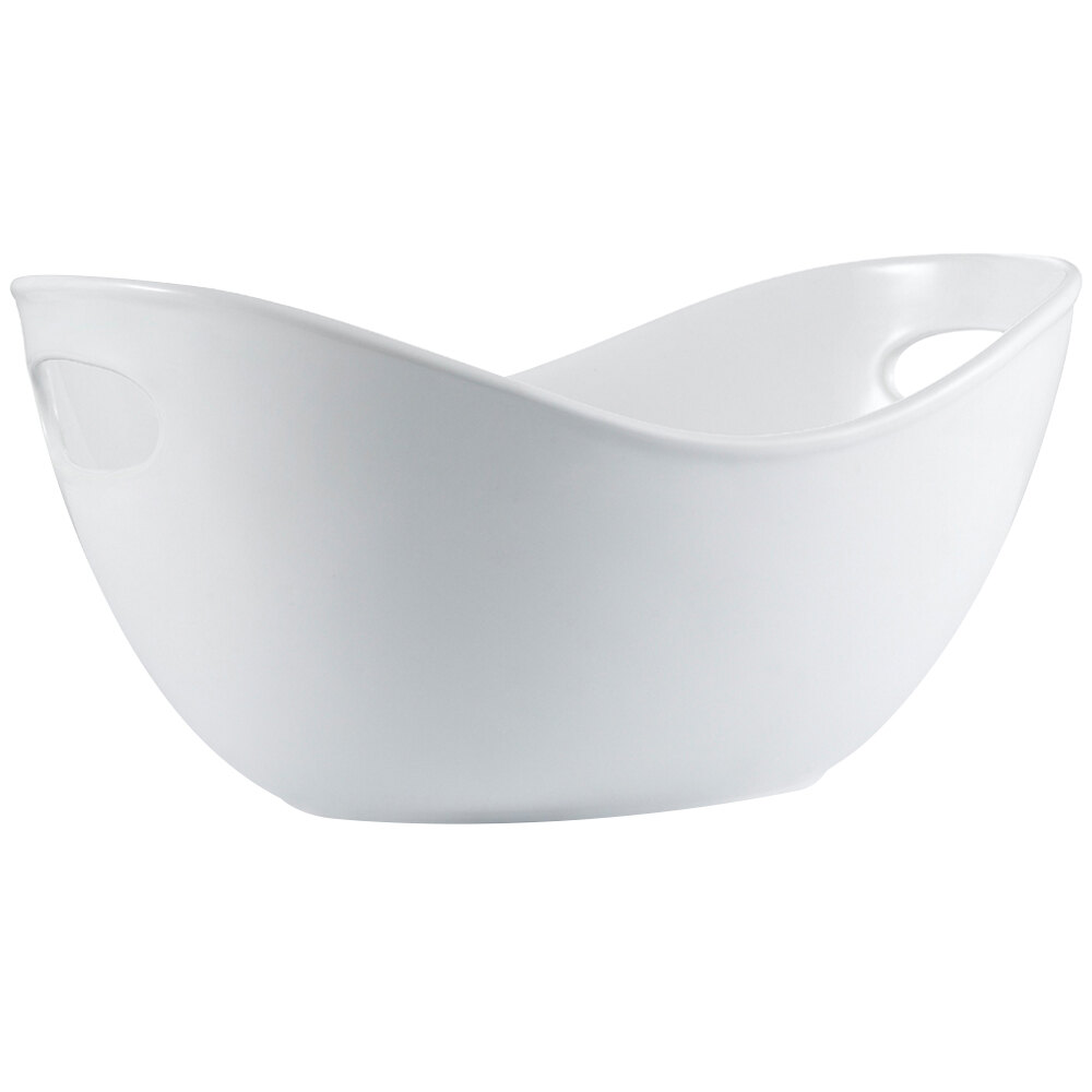 CAC ICB15 4 Qt. Bright White Porcelain Ice Bucket 2/Case