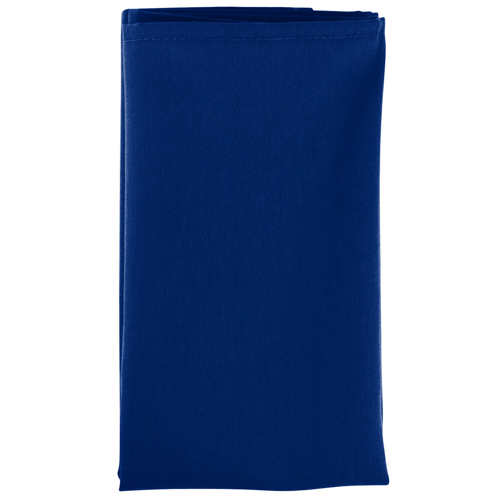 Intedge Royal Blue 65/35 Polycotton Blend Cloth Napkins, 20" x 20" 12