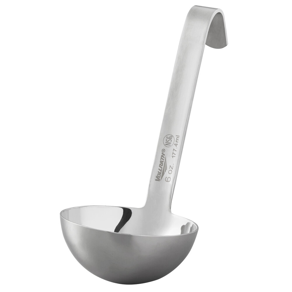 Vollrath 4970610 Jacob's Pride 6 oz. OnePiece Stainless Steel Ladle