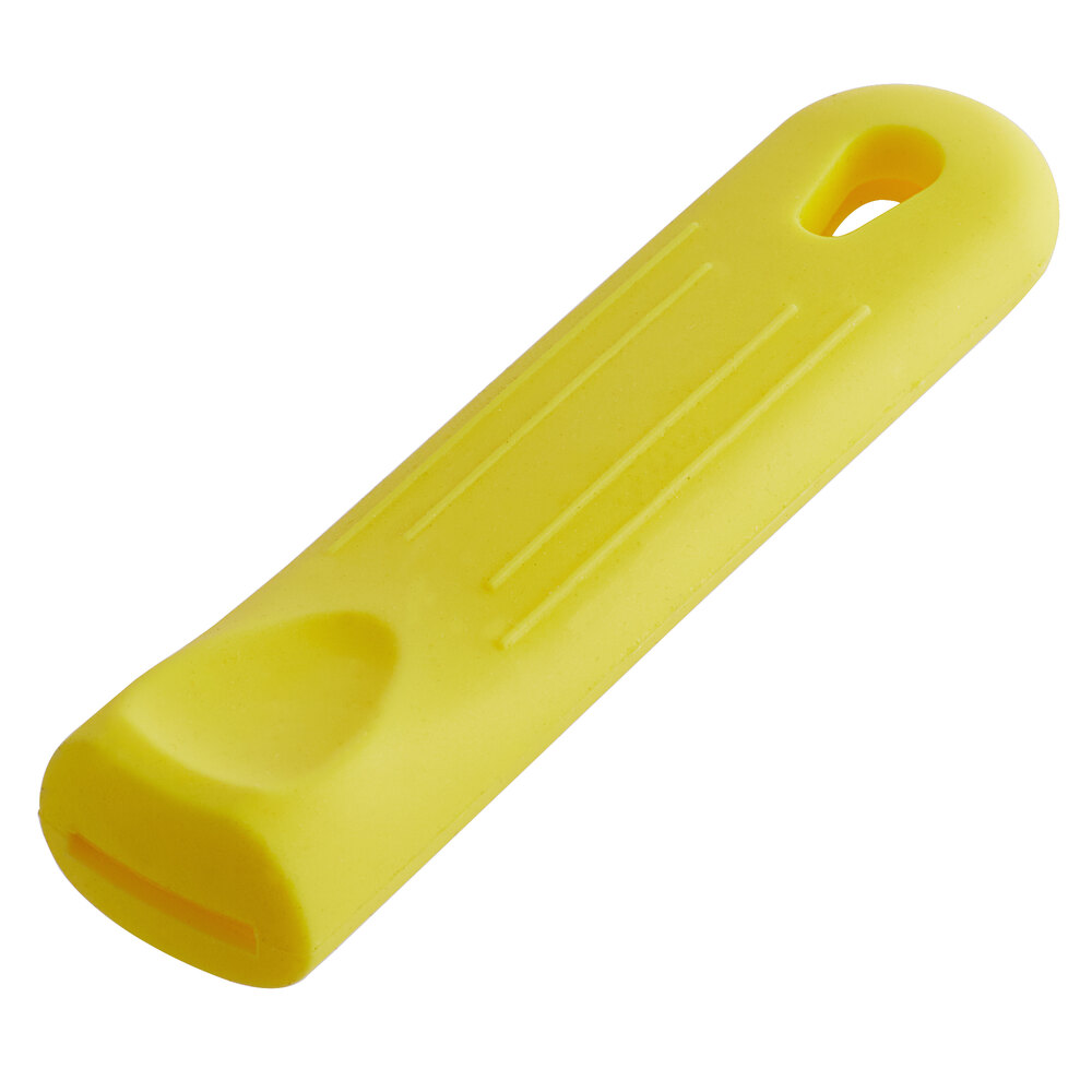 Choice Yellow Removable Silicone Pan Handle Sleeve for 10" and 12" Aluminum Fry Pans