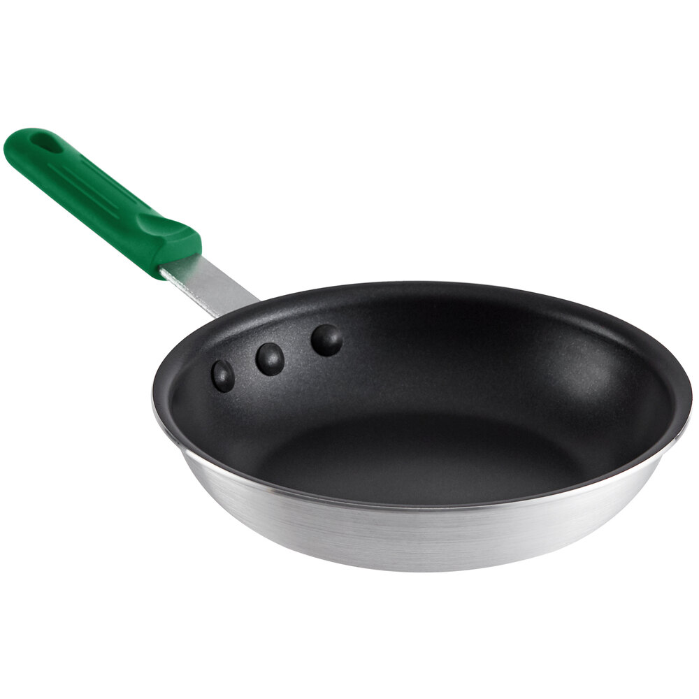Choice 8" Aluminum NonStick Fry Pan with Green Silicone Handle