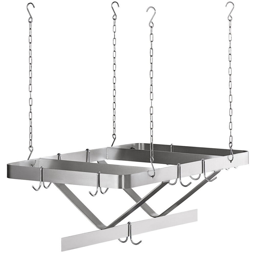 Regency Stainless Steel Ceiling-Mounted Pot Rack with 9 ...