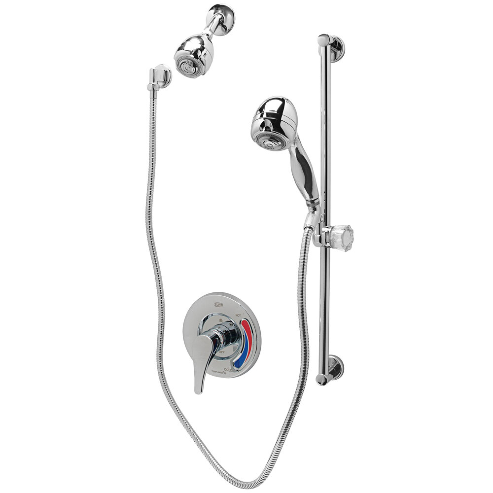 Zurn Elkay Z7300SSMTHW Temp Gard Shower Unit with Wall / Handheld