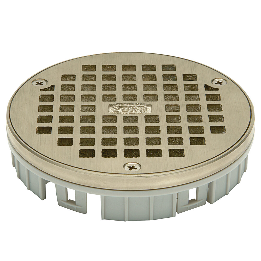 Zurn Elkay LCFR05NI 5" Round Polished Nickel Bronze Drain Grate for LC