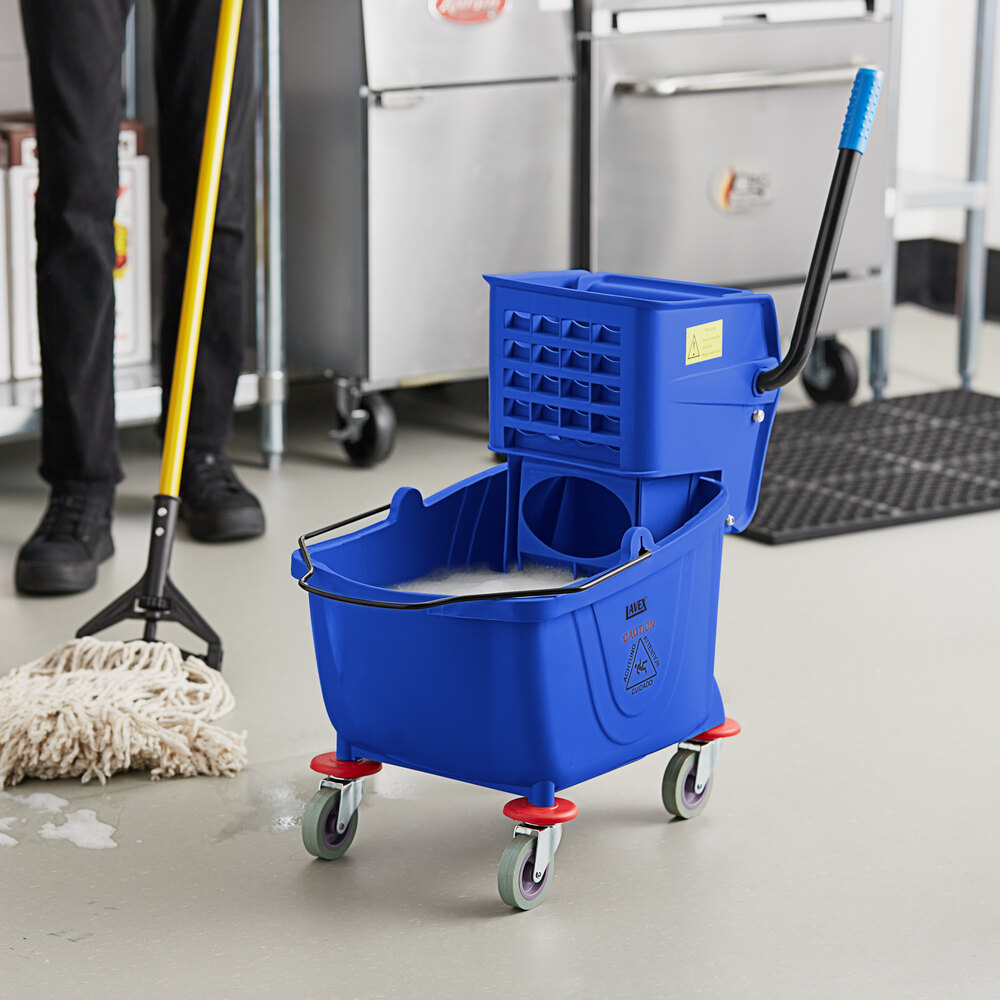 26 Qt. Blue Mop Bucket and Side Press Wringer Combo