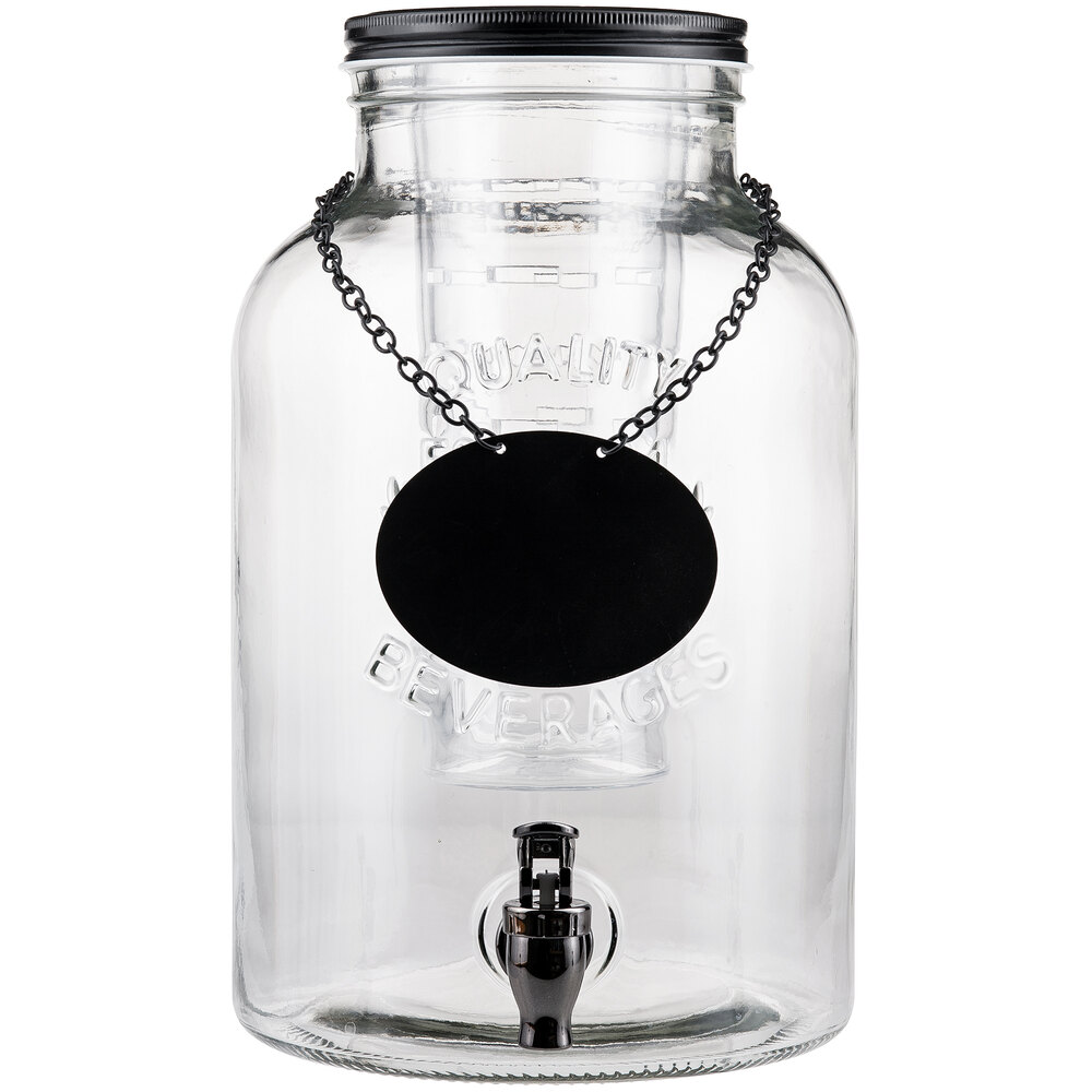 Acopa Glass Beverage Dispenser Ice Core and Infuser Set