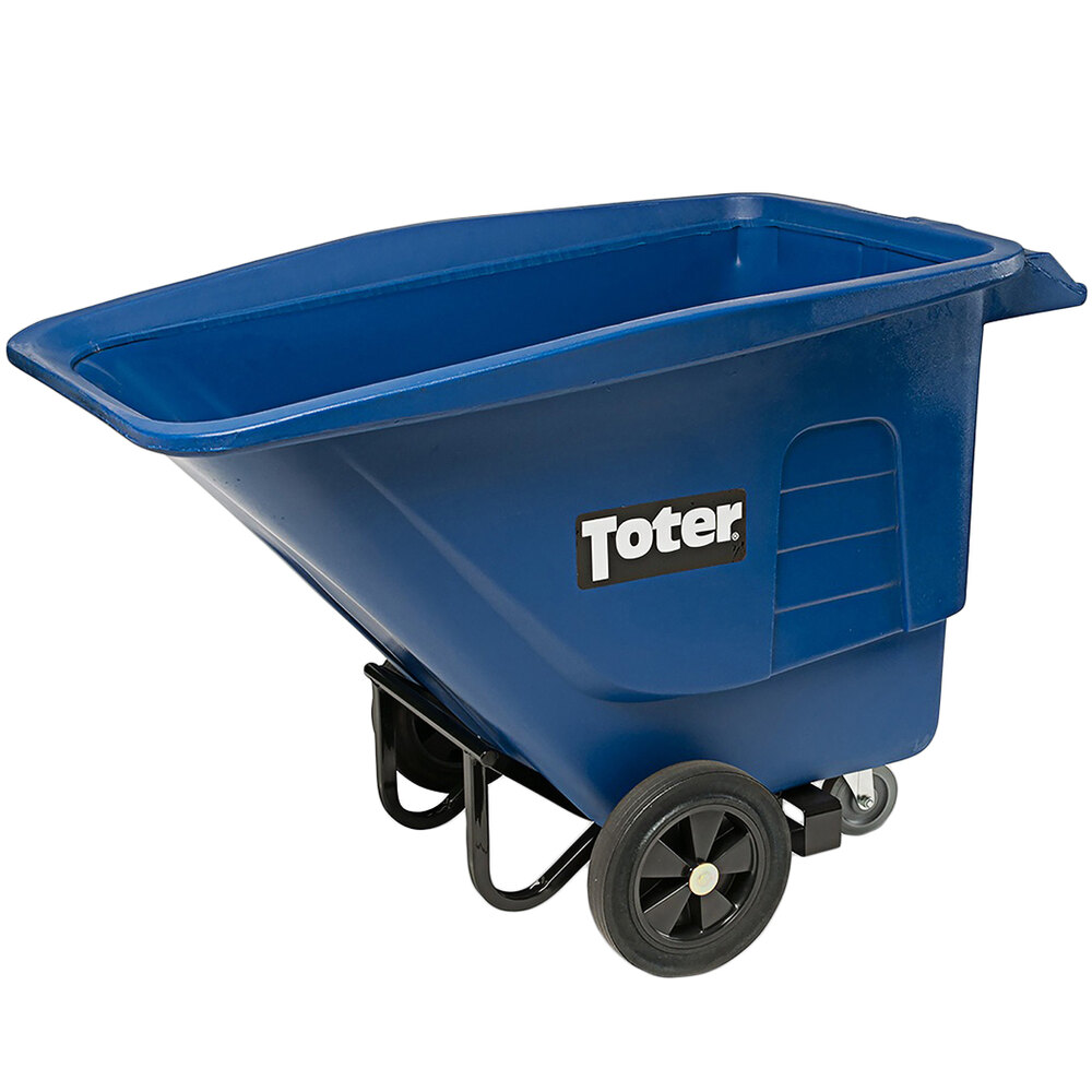 Toter UT00500BLU 0.5 Cubic Yard Blue Tilt Truck / Trash Cart (400 lb.)