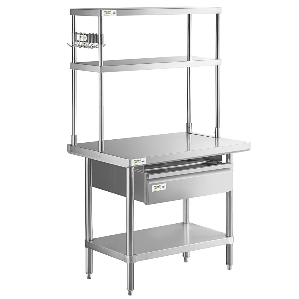 Regency 24" x 36" 18Gauge 304 Stainless Steel Commercial Work Table
