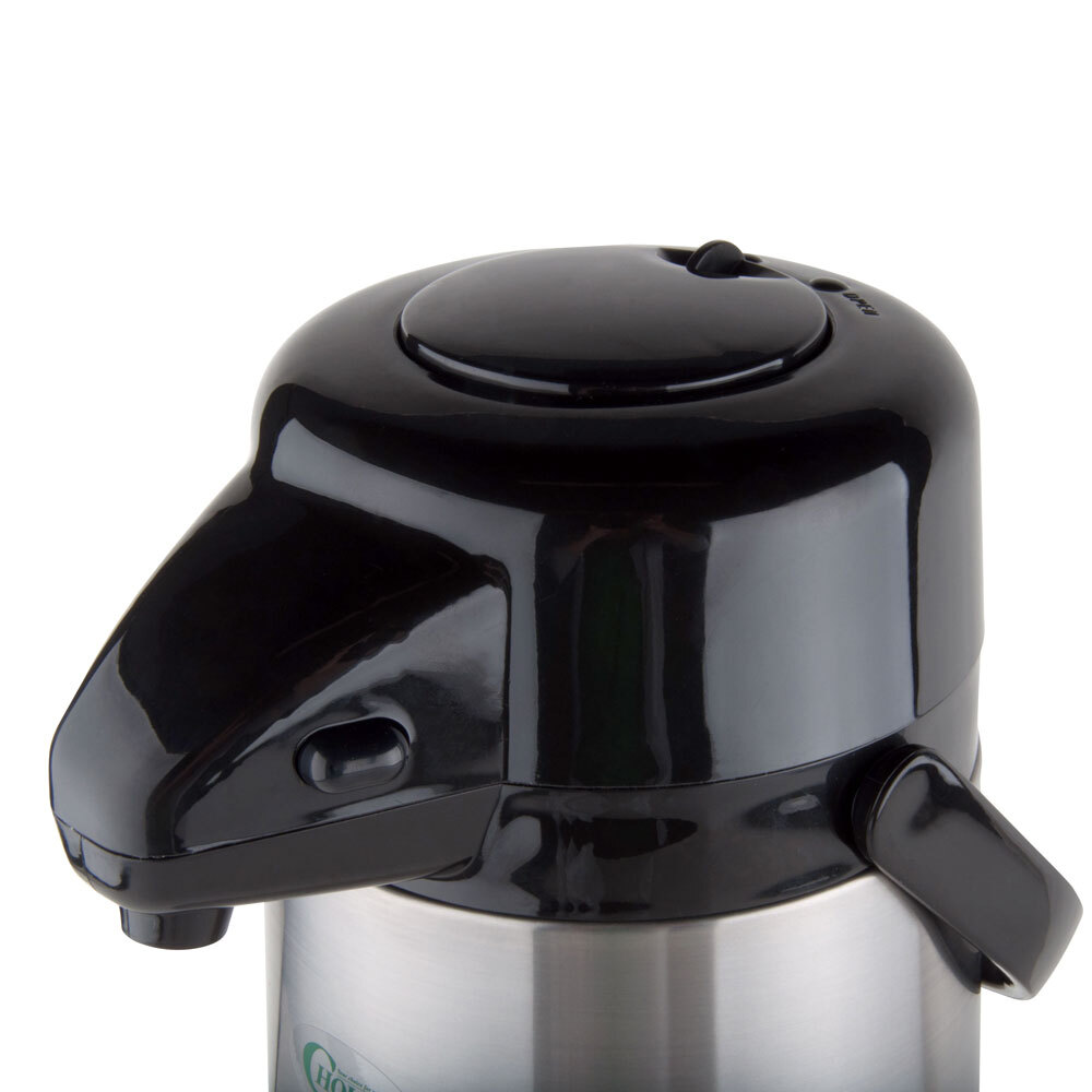 Choice 1.9 Liter Glass Lined Stainless Steel Airpot with Push Button