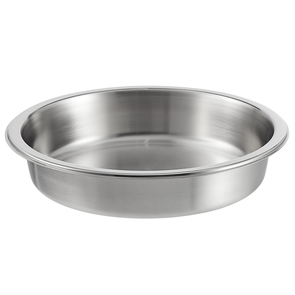 Oneida J0016331A Noblesse 4 Qt. Round Stainless Steel Food Pan for 13