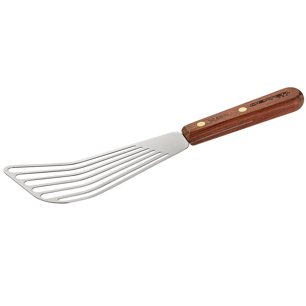 Traditional 6 1/2 x 3; Slotted Fish / Egg Turner - Rosewood Handle