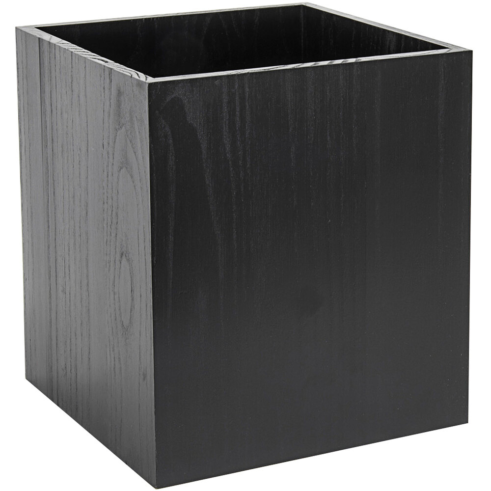 room360 Bamboo 8 3/4" Reversible Black Cube Riser