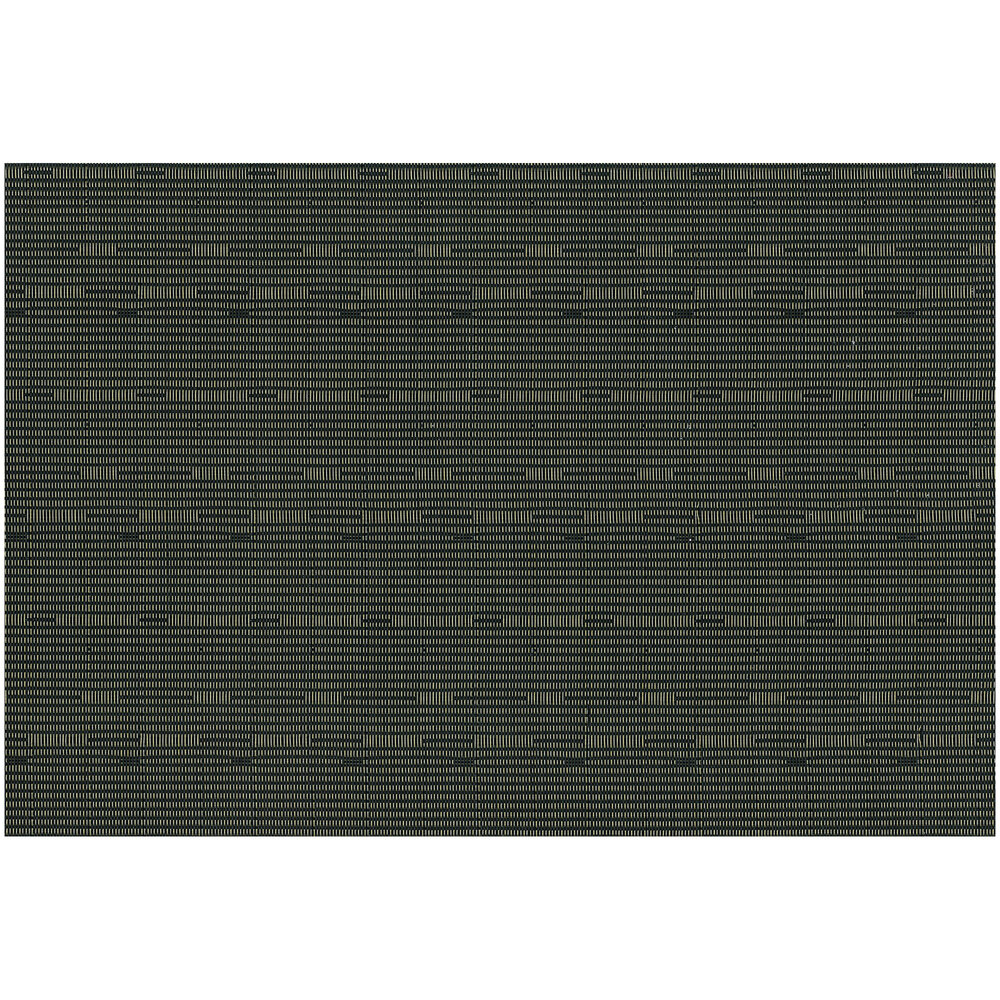 RITZ® 64909 19" x 13" Black Grass Cloth PVC Coated Placemat 12/Pack