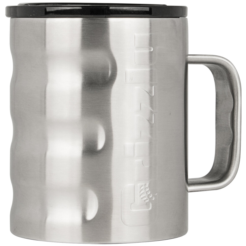 Grizzly 11 oz. Double Wall Brushed Stainless Steel Grip Camp Cup