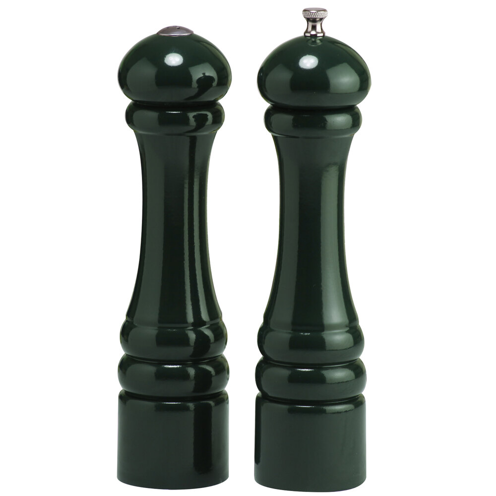 Chef Specialties 10800 Professional Series 10 Customizable Autumn Hues Forest Green Pepper Mill and Salt Shaker