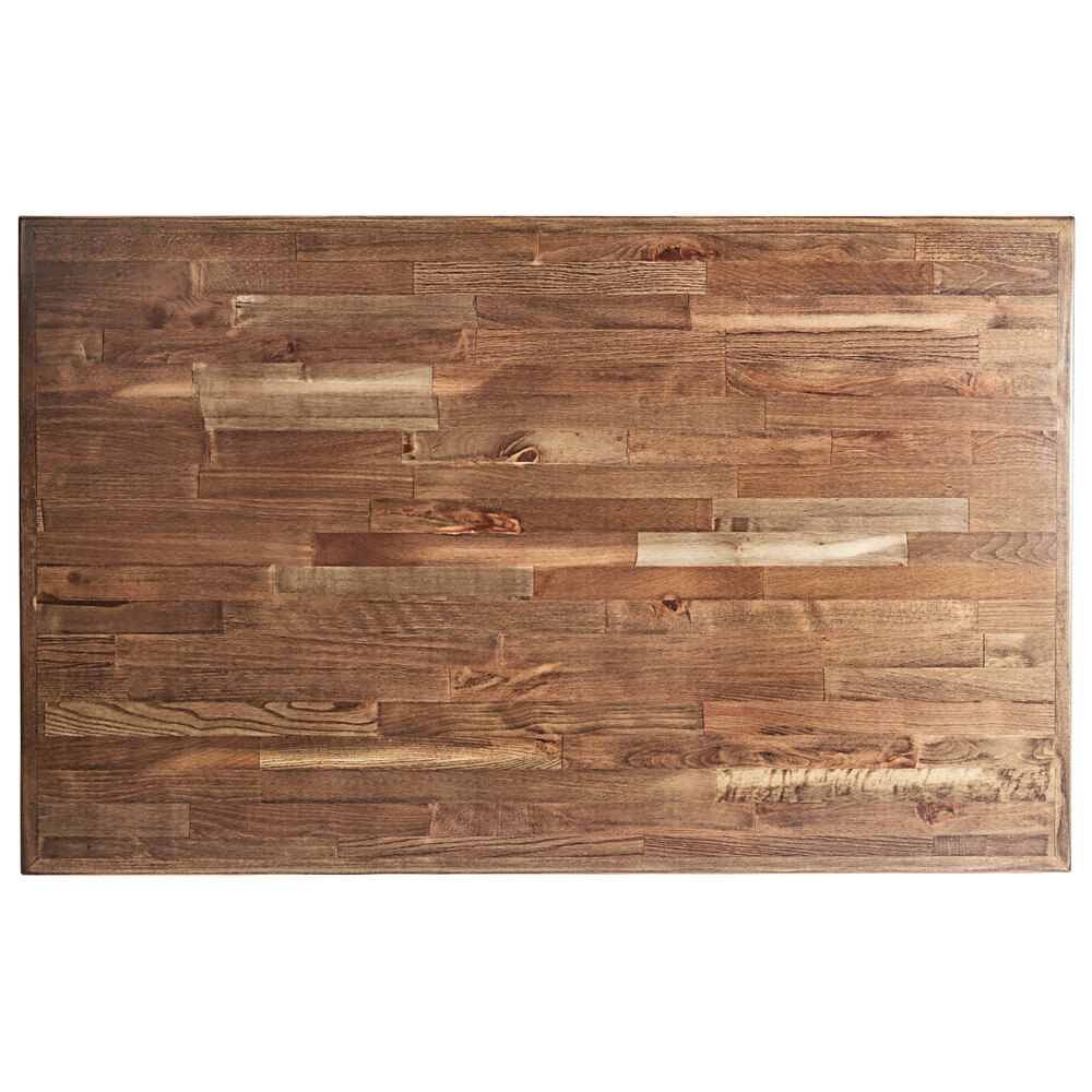 Lancaster Table & Seating 30" x 48" Rectangular Wood Butcher Block