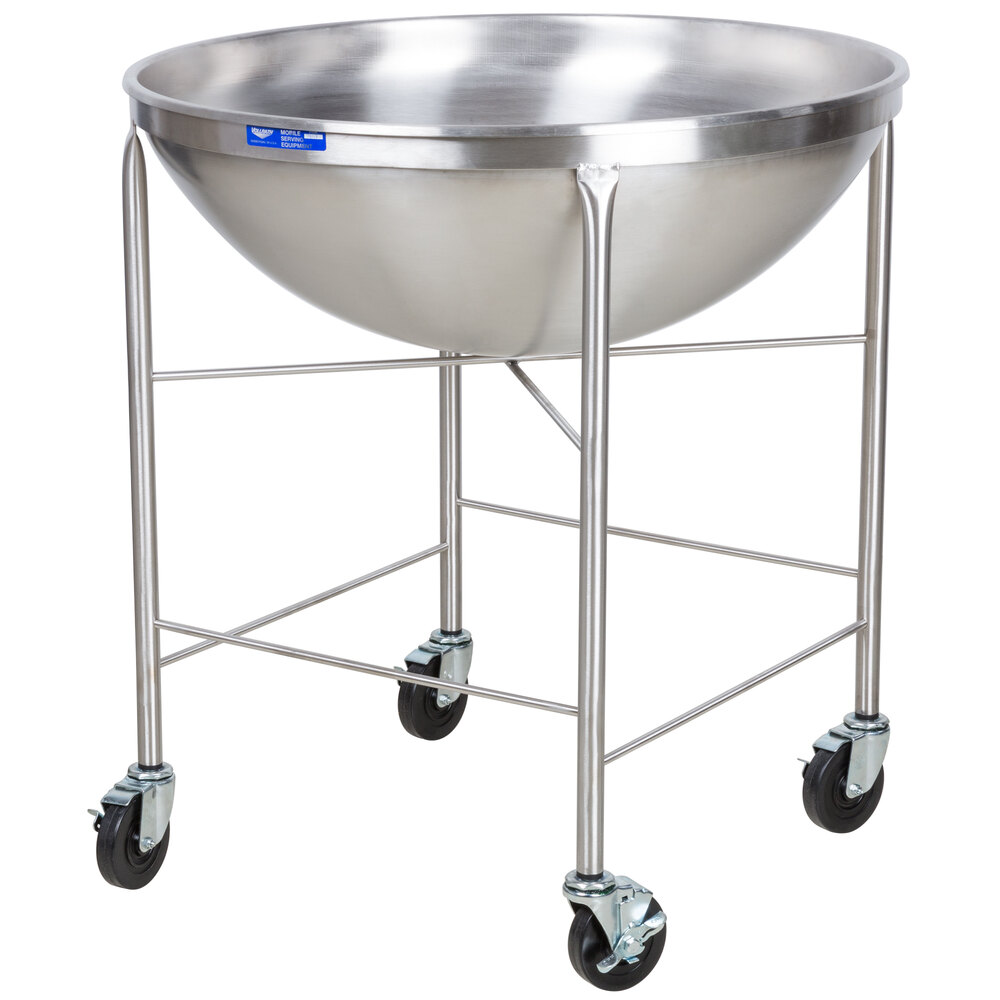 Vollrath 79818 Stainless Steel Mobile Mixing Bowl Stand with 80 Qt