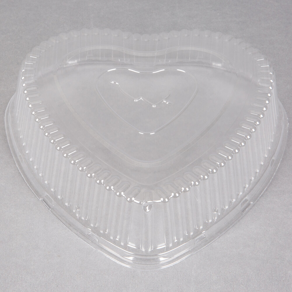 Durable Packaging P9701V Clear Dome Lid for Heart Shaped Foil Bake Pan