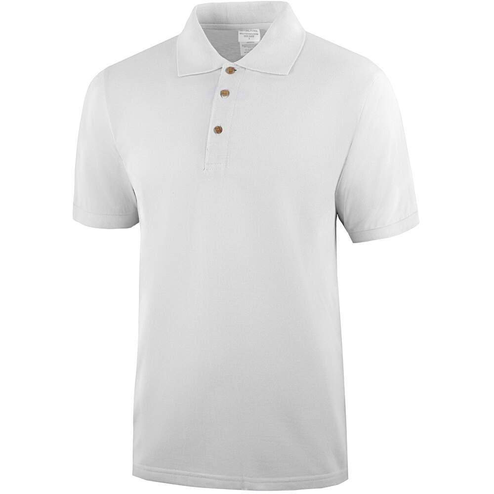 Henry Segal Unisex Customizable White Short Sleeve Polo Shirt with 3 ...