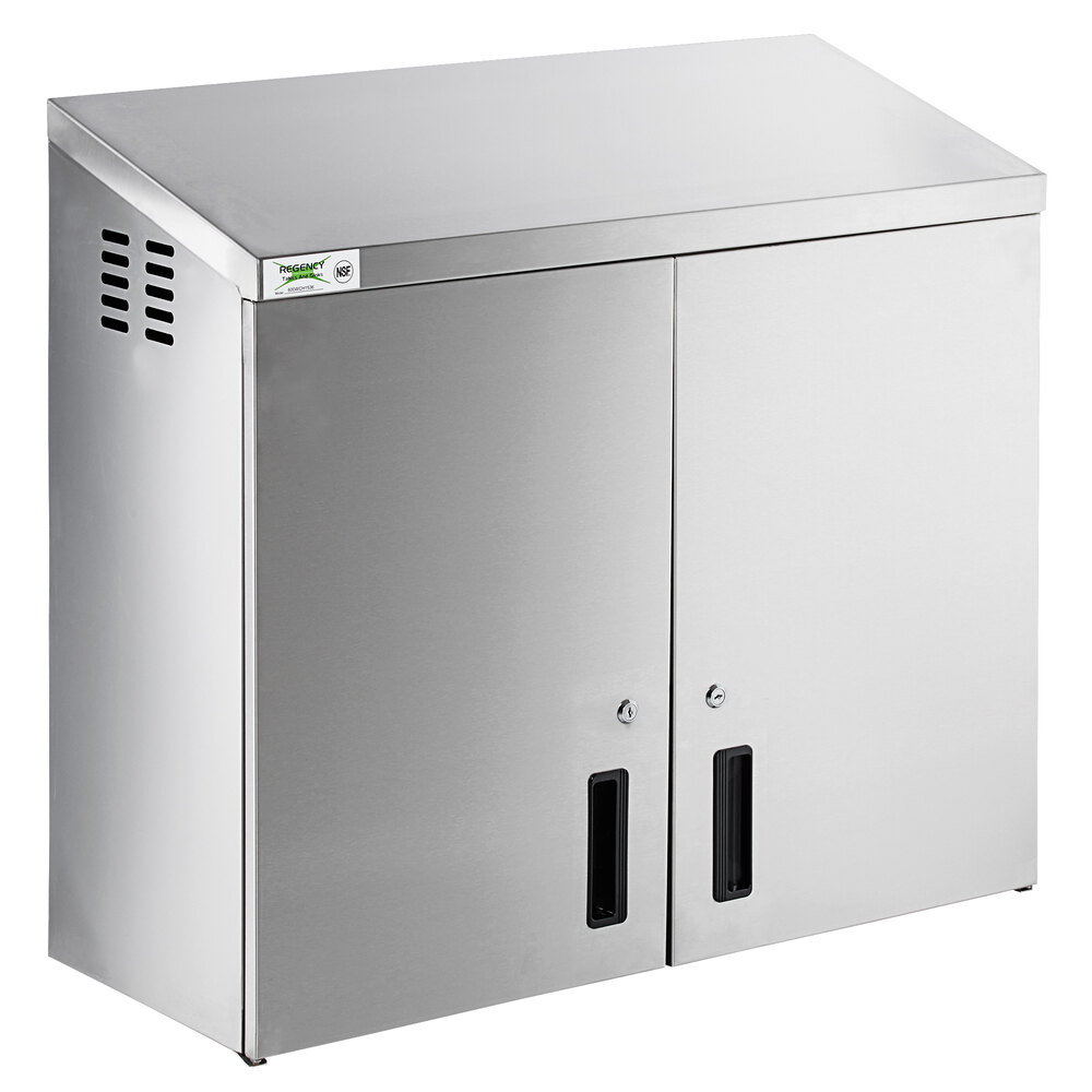 Regency 36 inch Stainless Steel Wall Cabinet with Hinged Doors