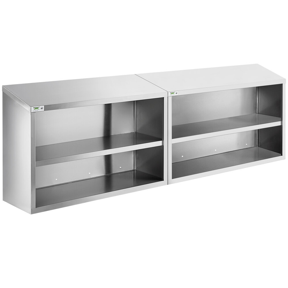 Regency 96 inch Stainless Steel Open Wall Cabinet