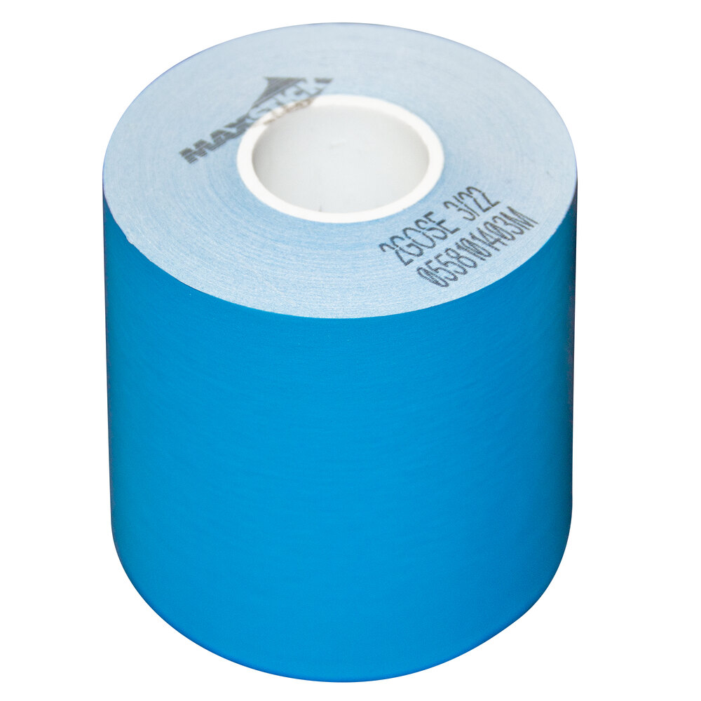 Blue Thermal Sticky Receipt Tape / Paper Roll (3 1/8")