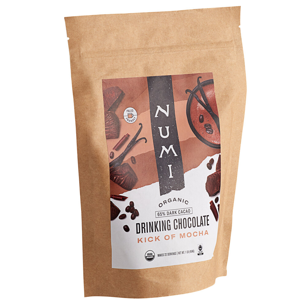 Numi Organic Kick of Mocha Drinking Chocolate 1 lb. Bag
