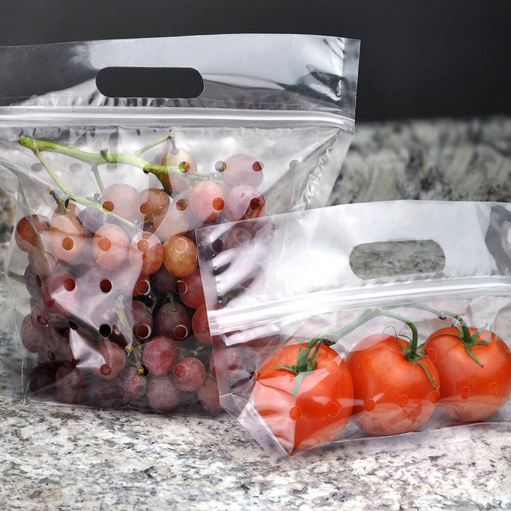 Clear Plastic Produce Bags with Zipper Seal 250/Case